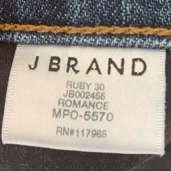 J BRAND Ruby High Rise Slim Straight Leg Jeans in Romance Wash Size 30 - Picture 3 of 15